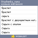 My Wishlist - stashenka_nana