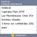 My Wishlist - stefnat