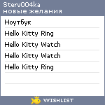 My Wishlist - sterv004ka