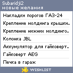 My Wishlist - subaridji2