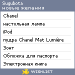 My Wishlist - sugubota