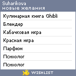 My Wishlist - suharikova
