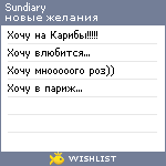 My Wishlist - sundiary