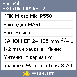 My Wishlist - sunlu4ik