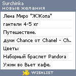 My Wishlist - surchinka