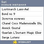 My Wishlist - suri