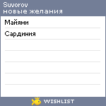 My Wishlist - suvorov