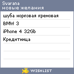My Wishlist - svarana