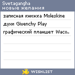 My Wishlist - svetagangha