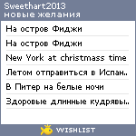 My Wishlist - sweethart2013