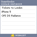 My Wishlist - sweetlondon