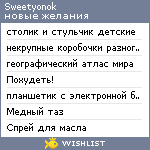 My Wishlist - sweetyonok