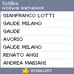 My Wishlist - sytilina