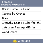 My Wishlist - t4maxa