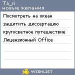 My Wishlist - ta_ri