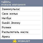 My Wishlist - tabhita