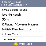 My Wishlist - tabloid_junkie