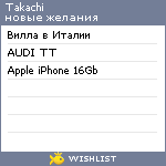 My Wishlist - takachi