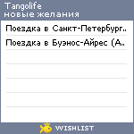 My Wishlist - tangolife