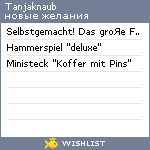 My Wishlist - tanjaknaub