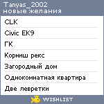 My Wishlist - tanyas_2002