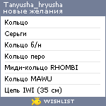 My Wishlist - tanyusha_hryusha