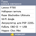 My Wishlist - taosu