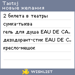 My Wishlist - taotoj