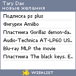 My Wishlist - tarydax