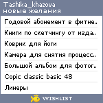 My Wishlist - tashika_khazova