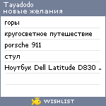 My Wishlist - tayadodo