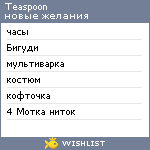 My Wishlist - teaspoon