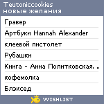 My Wishlist - teutoniccookies