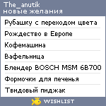 My Wishlist - the_anutik