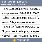 My Wishlist - the_ghost_network