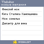 My Wishlist - thebahus