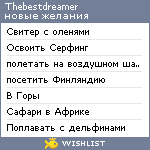 My Wishlist - thebestdreamer