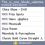 My Wishlist - this_is_your_bloody_valentine