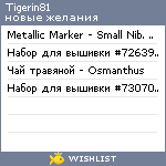 My Wishlist - tigerin81