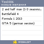 My Wishlist - tim0306