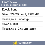 My Wishlist - timofeevav