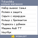 My Wishlist - tokaschika