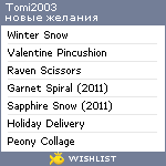 My Wishlist - tomi2003