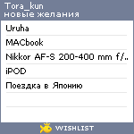 My Wishlist - tora_kun