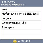 My Wishlist - totencrow