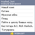 My Wishlist - trashed_lost