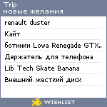 My Wishlist - trip