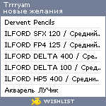 My Wishlist - trrryam