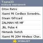 My Wishlist - tsume33