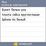 My Wishlist - tsyganovaya